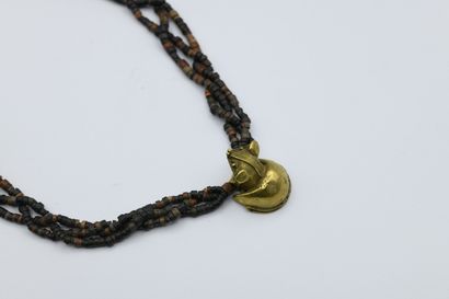 Antique necklace, probably from Sudan, composed...