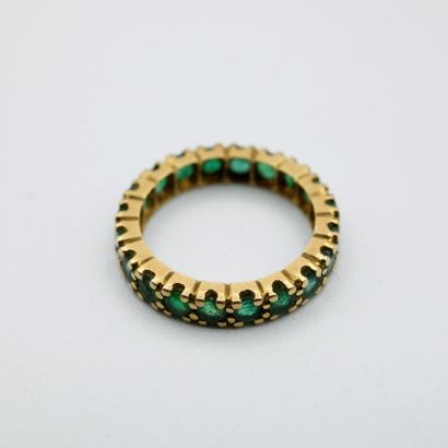 American wedding band in yellow gold 750‰...