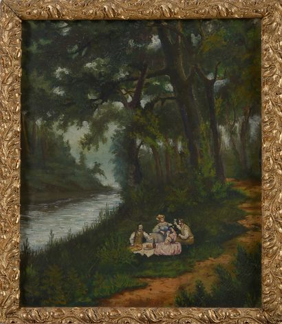 Naive school of the end of the 19th century

Picnic...