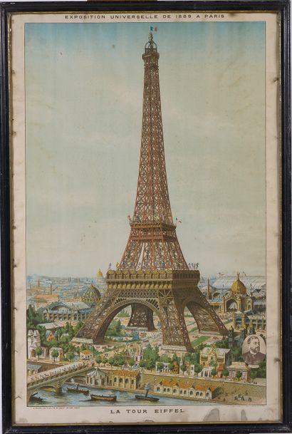 La Tour Eiffel en 1889

Spectaculaire chromolithographie,...