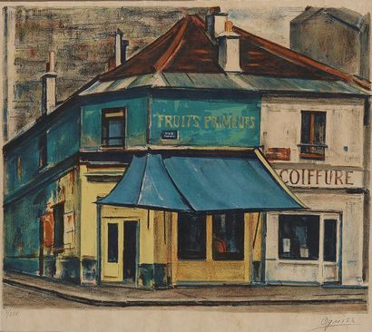 Takanori OGUISS (1901-1986)

Le store bleu,...