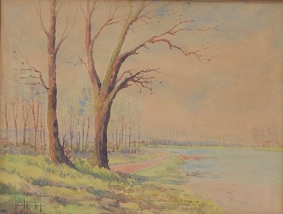 Noël PICHOT (1900-1972)

Bord de Saône. 1942

Aquarelle...