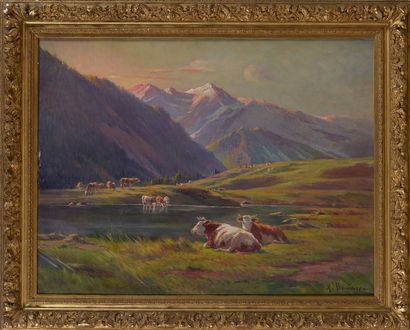 Amable BOUILLIER (1867-1940)

Cows in the...