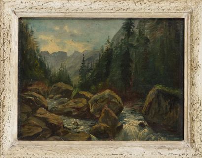 *Louis OGIER (XIX-XXth)

The waterfall

Oil...