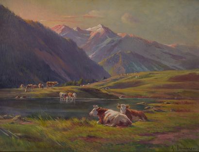 Amable BOUILLIER (1867-1940)

Cows in the...