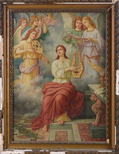 *Joanny OGIER (XIX-XXth)

Sainte-Cécile 

Oil...