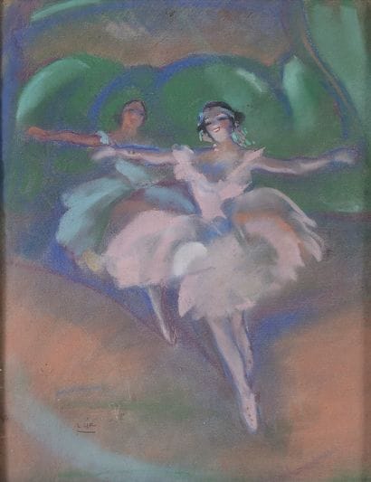 Charles GIR (1883-1941)

Two ballet dancers

Pastel,...
