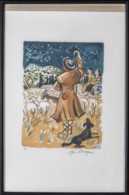 Yves BRAYER (1907-1990)
Shepherd in the Alpilles
Lithograph,...