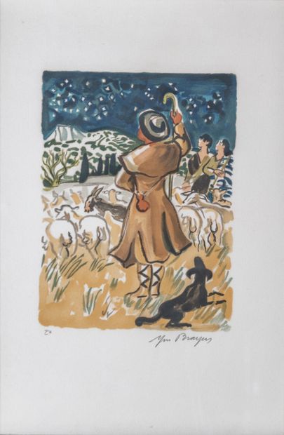 Yves BRAYER (1907-1990)
Shepherd in the Alpilles
Lithograph,...