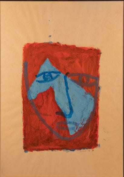 Jean-Philippe AUBANEL (1953) 
Face and horse,...