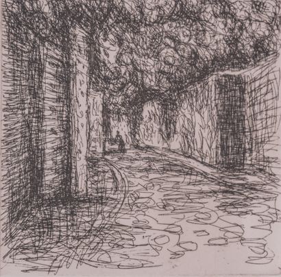 Jacques TRUPHEMUS (1922-2017)
The alley
Etching,...