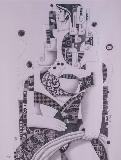 David TROUILLOUD (XXIst)
Portrait of a woman...
