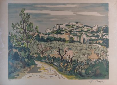 Yves BRAYER (1907-1990)
Landscape of Provence
Lithograph,...