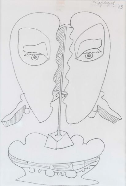 Charles LAPICQUE (1898-1988)
Untitled, 1973
Graphite...