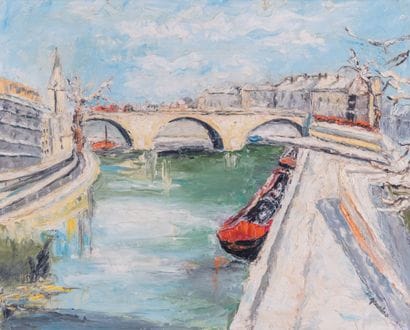 Michelle GOURLOO (XXth).
The Quai des Orfèvres...