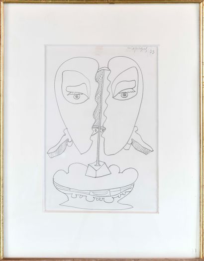 Charles LAPICQUE (1898-1988)
Untitled, 1973
Graphite...