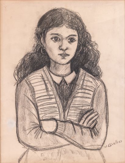 Antoine CHARTRES (1903-1968)
Young girl with...