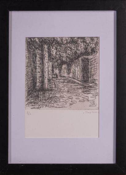 Jacques TRUPHEMUS (1922-2017)
The alley
Etching,...