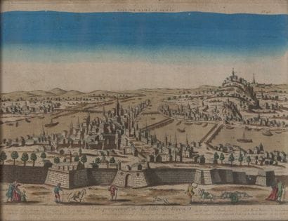 Optical view, circa 1760 
Perspective view...