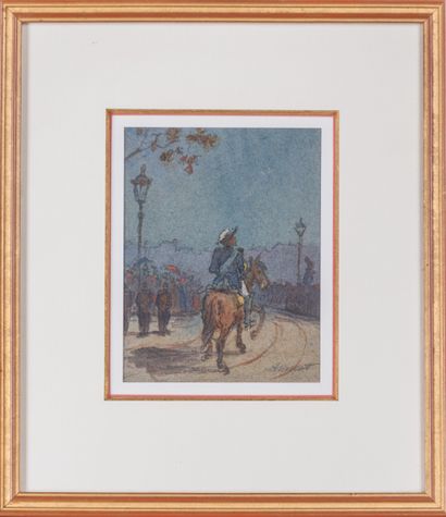 Auguste MORISOT (1857-1951)
Parade in Lyon
Watercolor...