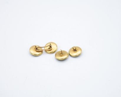 Pair of white gold, yellow gold 750‰ and...