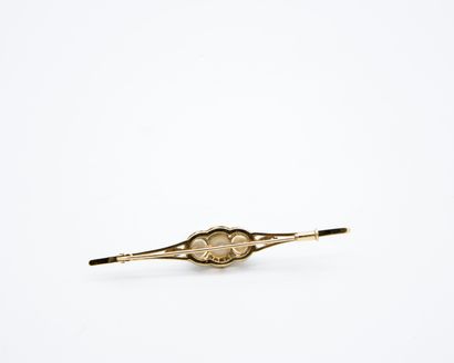 *Yellow gold and white gold 750 ‰ barrette...
