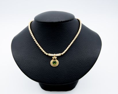 *Snake-mesh necklace in yellow gold 750 ‰,...