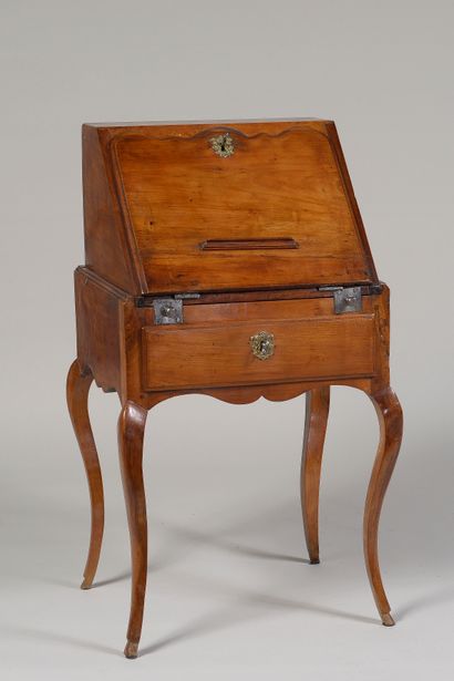 Petit bureau de pente étroit

 en bois fruitier....