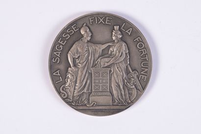Bank of France, silver medal struck for 150th...