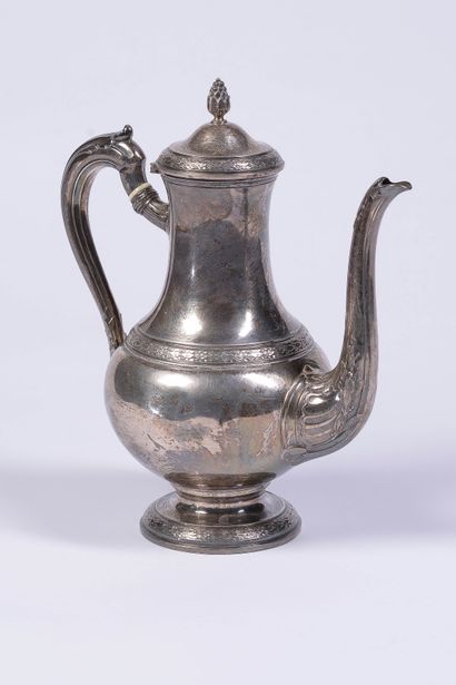 Silver 925 ‰ pedestal jug in the Louis XVI...