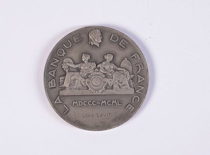 Bank of France, silver medal struck for 150th...