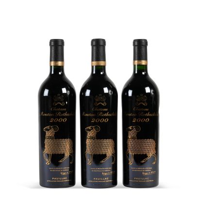 3 B CHÂTEAU MOUTON ROTHSCHILD (3 back labels...