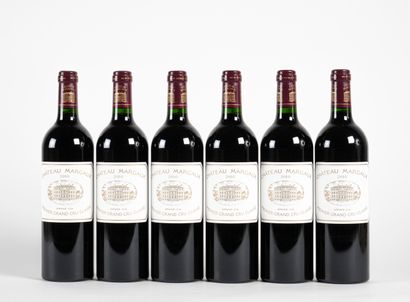 6 B CHÂTEAU MARGAUX (Original wooden case...