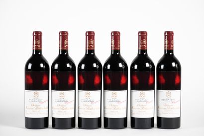 6 B CHÂTEAU MOUTON ROTHSCHILD (Original wooden...