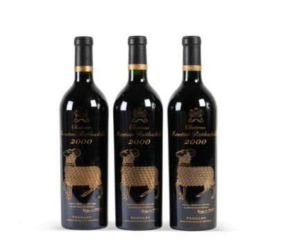 3 B CHÂTEAU MOUTON ROTHSCHILD (1 back label...