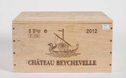 6 B CHÂTEAU BEYCHEVELLE (Original wooden...