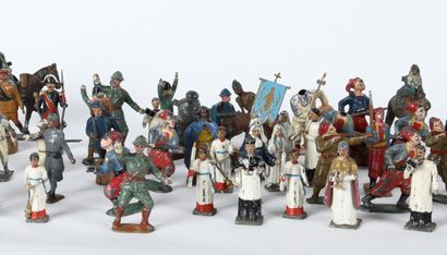 Ensemble de soldats en plomb creux et aluminum...