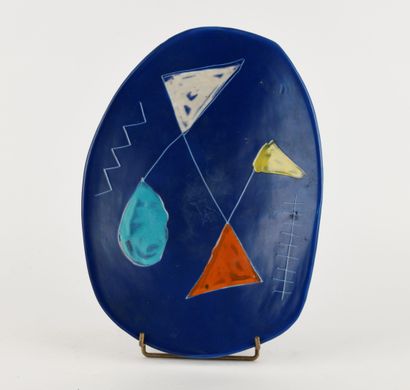 VALLAURIS, circa 1960.
Ceramic bowl with...