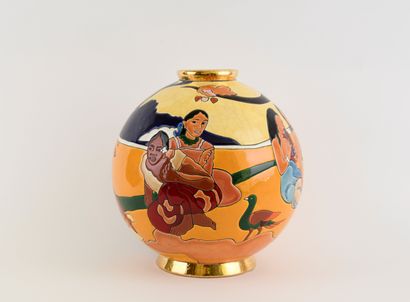 Paul GAUGUIN (1848-1903), after and LONGWY.
Ceramic...