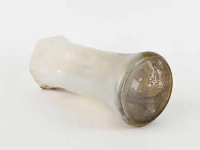 LEGRAS.
Glass vase with enameled painted...