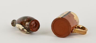 BRENNER Caen.
Earthenware ovoid vase decorated...
