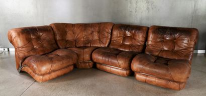 ITALIAN WORK FROM THE 1970S.
Modular sofa,...