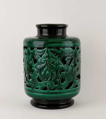 SAINTE RADEGONDE.
Double-body ceramic vase....