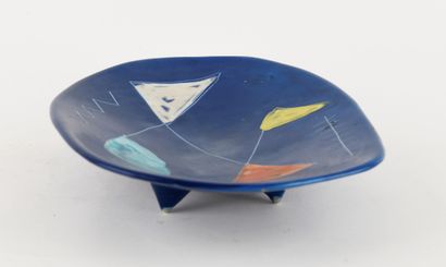 VALLAURIS, circa 1960.
Ceramic bowl with...