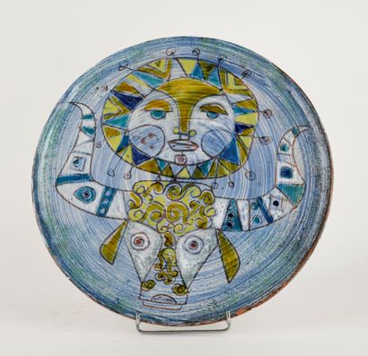 French work from 1950-1960. 
Large blue-glazed...