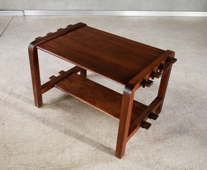 FRENCH WORK FROM THE 1950S. 
Varnished mahogany...