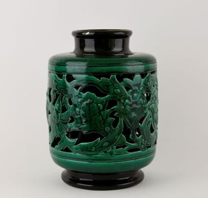 SAINTE RADEGONDE.
Double-body ceramic vase....