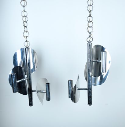 Italian work from the 1970s.
Pair of three-light...