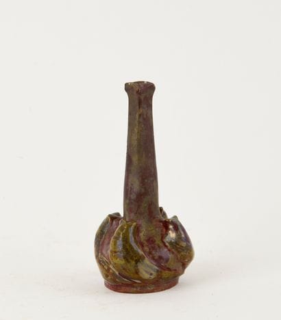 SAINT AMAND.
Stoneware soliflore with iridescent...