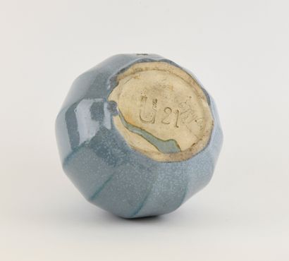 SYLVA.
Stoneware faceted boulle vase with...